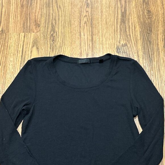 ATM Anthony Thomas Melillo Shirt Womens Small Black Ribbed Ballet Jackie Tee - Picture 8 of 9